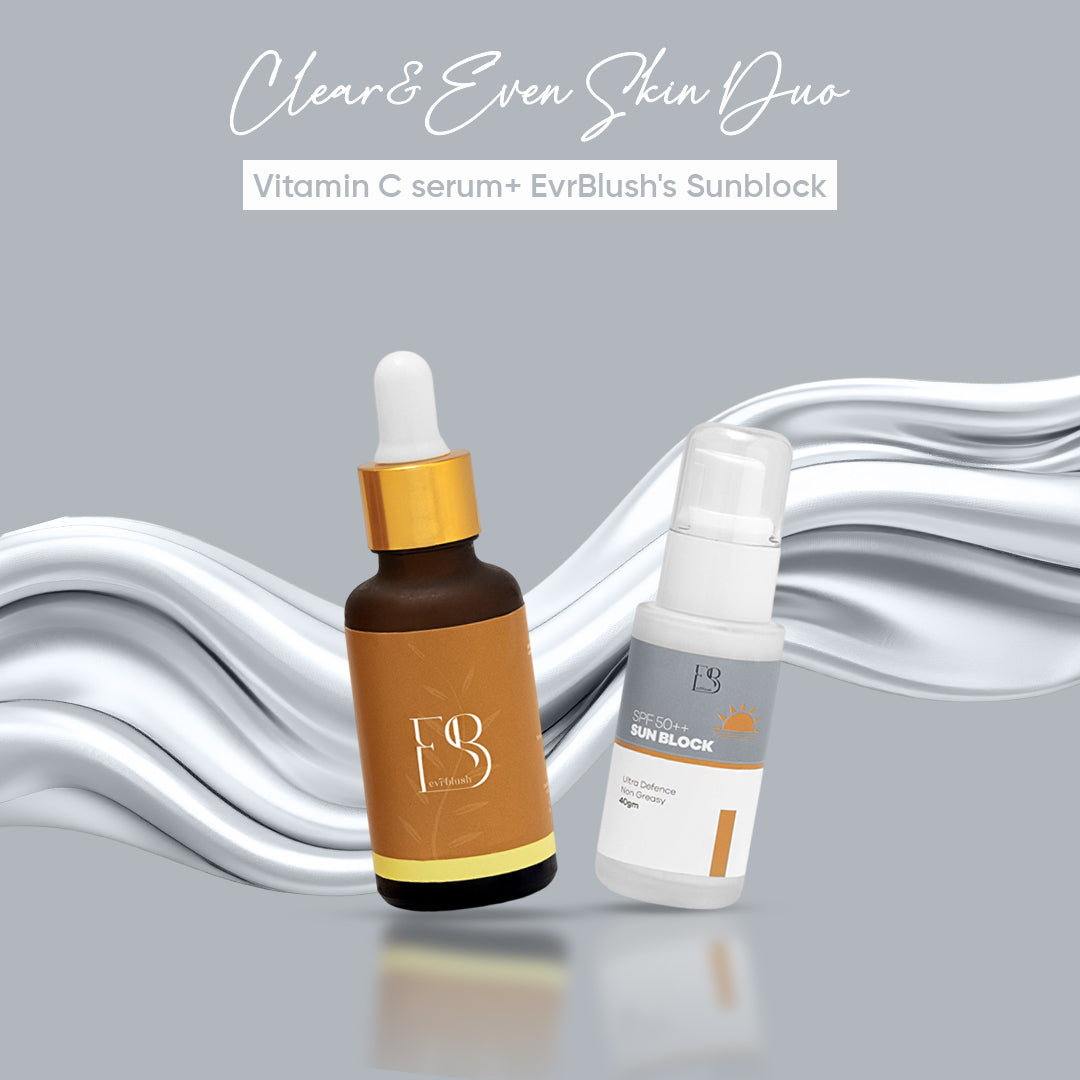 Vitamin C + Sunblock (clear and even skin Duo)